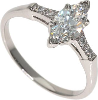 Harry Winston Silver Platinum 950 Anniversary Ring (Pre-Owned)