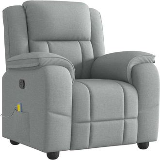 vidaXL Vidaxl - Sill&oacute;n Reclinable De Masaje De Tela Gris Claro