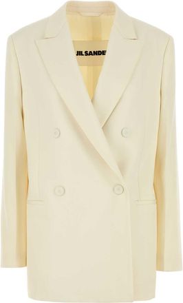 Jil Sander Cream Wool Blazer