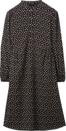 Luisa Cerano Elegante jurk met uniek stofdetail - Dames - Casual kleedjes - Zwart - M - Kleedjes