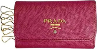 Prada Pre-owned Accessories, female, Pink, Size: ONE SIZE Pre-owned Vintage Keycase