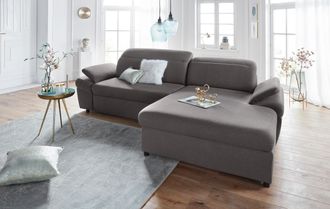 Exxpo Sofa Fashion Ecksofa »Kyoto, inkl. Kopfteil- und Armteilverstellung, hoher Sitzkomfort« wahlweise mit Bettfunktion und Bettkasten, hochwertige Bezüge, L-Form
