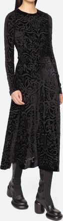 Sea New York Julie Velvet Midi Skirt In Black