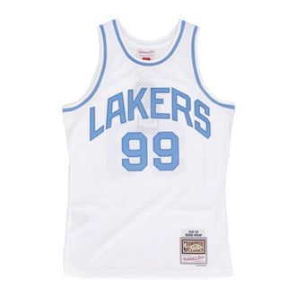 Mitchell & Ness Sportswear, male, White, Size: M Vintage Basketball Tank Top George Mikan