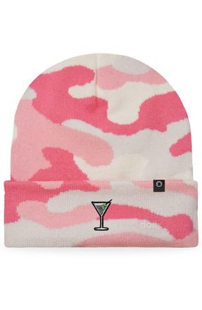 Dalix Martini Beanie Cap in Pink Camo at Nordstrom
