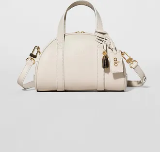 Alo Mini Odyssey Bag in Bone Leather Beige