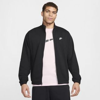 Nike Mens Club Knit Jacket - Black/Black/White Size 3XL