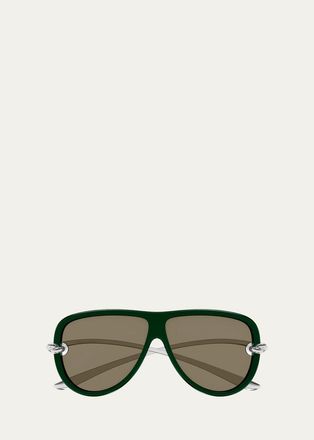 Bottega Veneta Knot 61MM Aviator Sunglasses