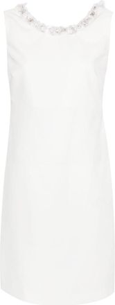 Parosh White sequin-embellished mini dress