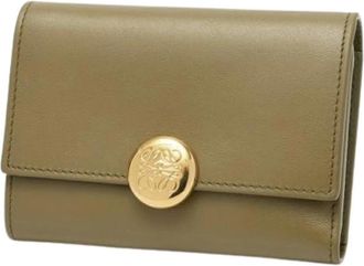 Loewe Pre-owned Wallet (tri-fold) - Dames - Vintage Accessoires - Groen - ONE Size - Leer - Vintage