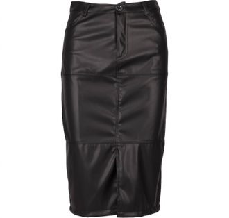 Astrid Womens Blake Faux Leather Skirt In Black