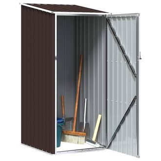 Berkfield Home Garden Shed Brown 87x98x159 cm Galvanised Steel | Size: 87 x 98 x 159 cm