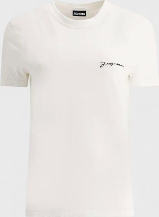 Jacquemus Womens Jacquemus Le T-Shirt Brode White - Size: 12