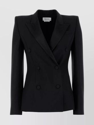 Alexander McQueen peak lapels wool blend blazer