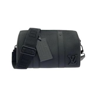 Louis Vuitton Pre-owned LV Aerogram City Keepall Calf Shoulder Bag - Dames - Pre-owned - Zwart - Maat: ONE Size Leer