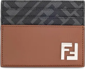 Fendi Wallets & Cardholders, male, Brown, Size: ONE SIZE FF Squared Card Holder