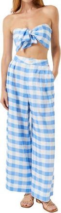 Rhode Resort Linen Campbell Pants In Toulouse Gingham