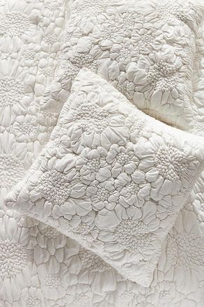 Anthropologie Dahlia Cotton Jersey Floral Euro Sham