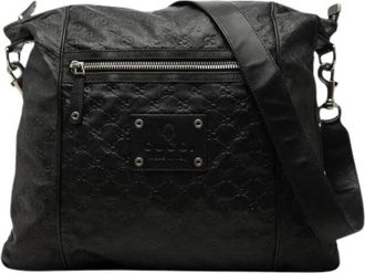 Gucci Pre-owned Guccissima Leder Schoudertas - Dames - Vintage Schoudertas - Zwart - ONE Size - Leer - Vintage