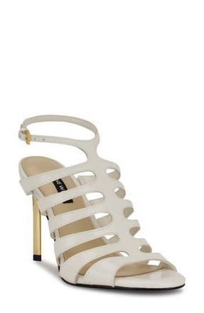Nine West Saleen Strappy Sandal in White at Nordstrom Rack, Size 10