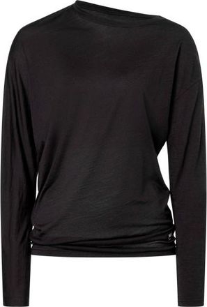 super.natural Yoga Loose L/S Merinoshirt f&uuml;r Damen | schwarz