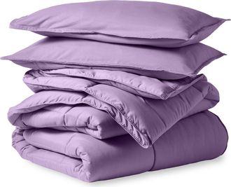 Bare Home All-Season Down Alternative Comforter Set - Oversized Queen in Lavender at Nordstrom