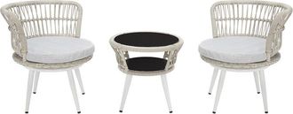 Safavieh Kyomi 3Pc Outdoor Lounge Set