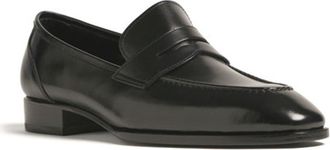 Anthony Veer Belmont Penny Loafer in Obsidian Black Leather at Nordstrom, Size 10.5