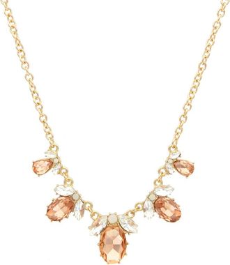 Olivia Welles Analissa Crystal Statement Necklace in Peach at Nordstrom Rack