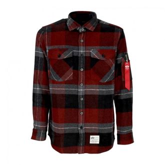 Alpha Industries Flanellen Shirt Zwart Grijs - Heren - Casual Overhemden - Veelkleurig - M - Overhemden