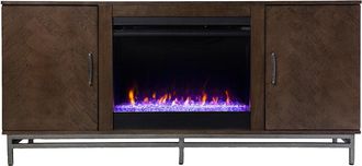 SEI Furniture Sei Furniture Dibbonly Color Changing Fireplace With Media Storage