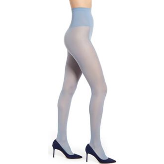 Swedish Stockings Svea Premium Opaque Tights in Dusty Blue at Nordstrom, Size X-Large