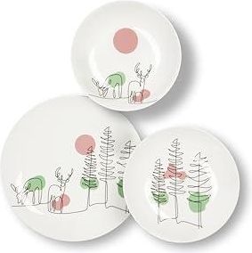 Excelsa Le Fil De Noel Tellerservice, 18-teilig, Porzellan, mehrfarbig ab 66,69 €