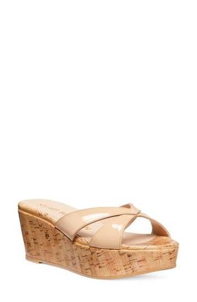 Stuart Weitzman Carmen Wedge Sandal in Adobe at Nordstrom Rack, Size 9.5