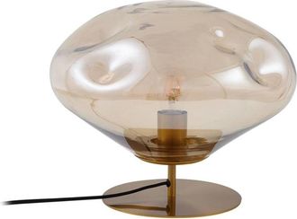 Lindby L&aacute;mpara de mesa de vidrio blanco