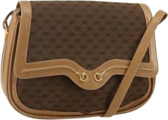 Gucci Pre-owned Shoulder Bags, female, Brown, Size: ONE SIZE Pre-owned Canvas Shoulder Bag