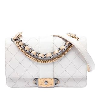 Chanel Pre-owned Quilted Satchel - Dames - Pre-owned - Wit - Maat: ONE Size Leer
