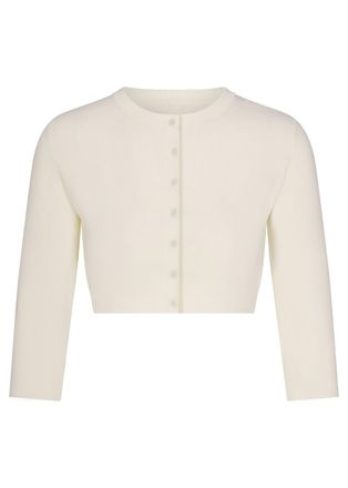SKIMS Cropped Knit Cardigan - Natural - L (UK16-18)