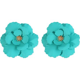 Panacea Flower Stud Earrings in Turquoise at Nordstrom