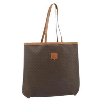 Celine Pre-owned Tote Bags, female, Brown, Size: ONE SIZE Pre-owned Vintage Macadam Tote Bag