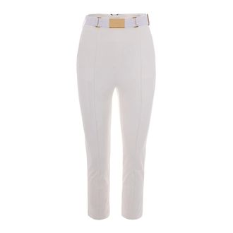 Elisabetta Franchi Slim-fit Trousers - female - Elisabetta Franchi - Slim-fit Trousers - White - S - Trousers