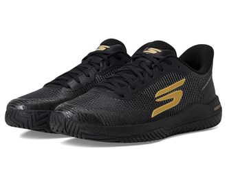 Skechers Pickleball Viper Court Pro 2.0 Sneaker Mens Shoes Black/Gold : 13 D - Medium, Synthetic
