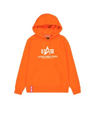Alpha Industries Hoodie ALPHA INDUSTRIES Basic Hoodie BL, Herren, Gr. S, orange (boost orange), Obermaterial: 80% Baumwolle, 20% Polyester, regular fit, Sweatshirts Ho
