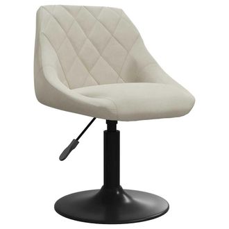 vidaXL Vidaxl Sgabello Da Bar Crema In Velluto
