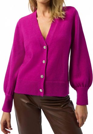 Joseph Ribkoff Cardy Sweater In Fuschia