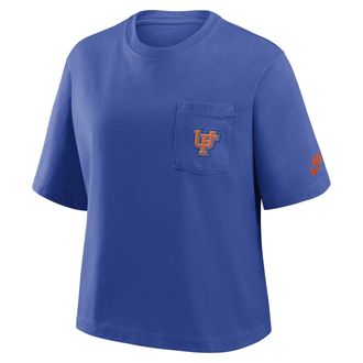 Nike Florida Legacy Pocket Boxy Nike Womens College T-Shirt in Blue | 11CM4EVUFV-SYF