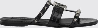 Philipp Plein Mules in pelle stampa cocco con borchie a stella