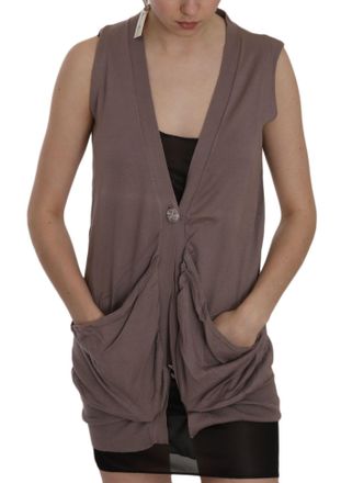 Pink Memories pink MEMORIES 100% Cotton Sleeveless Cardigan Top Womens Vest