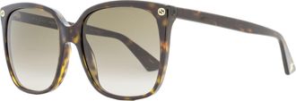 Gucci GG0022S Oversized Square Sunglasses - Havana