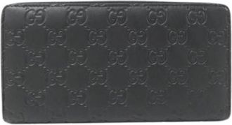 Gucci Pre-owned Long wallet (bi-fold) - Heren - Vintage Accessoires - Zwart - ONE Size - Leer - Vintage